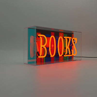 "Books" Glas Neon Box