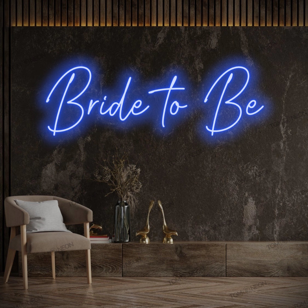 "Bride to be" led neon lettering