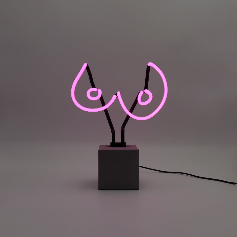 "Brüste" Glas Stand-Neon