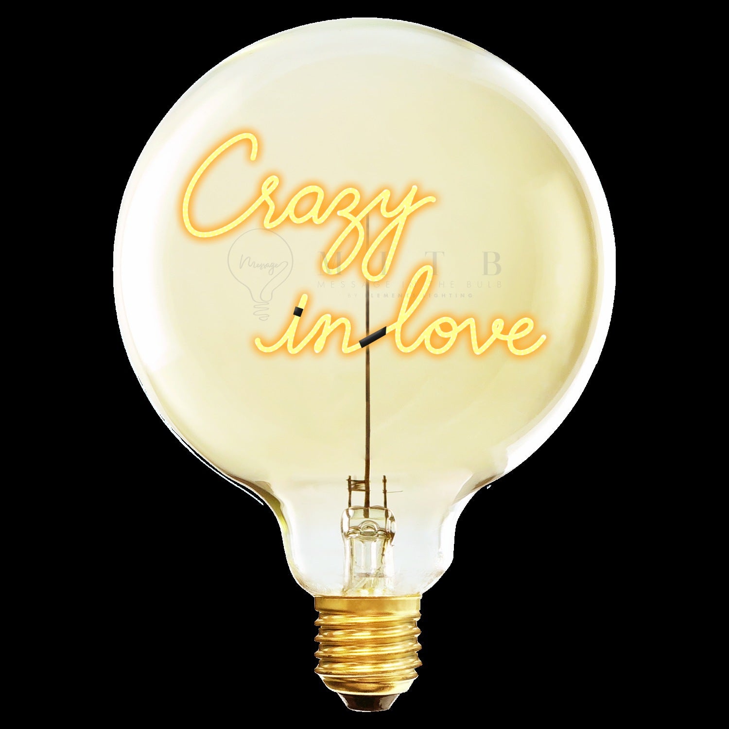 "Crazy in love" LED Deko-Glühbirne – Botschaftsleuchte