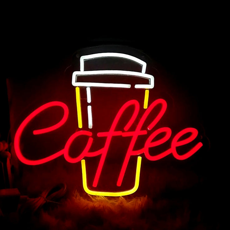 Coffee Becher LED Neon Sign – USB Neonschild – Perfekte Geschenkidee | TOM NEON