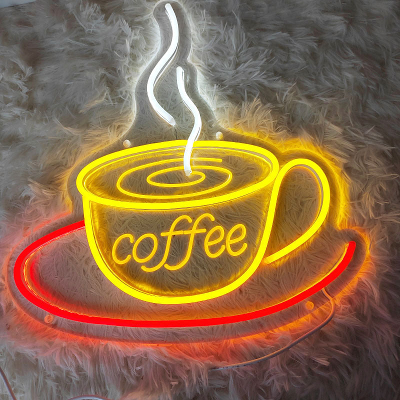 Coffee Tasse LED Neon Sign – USB Neonschild – Perfekte Geschenkidee | TOM NEON