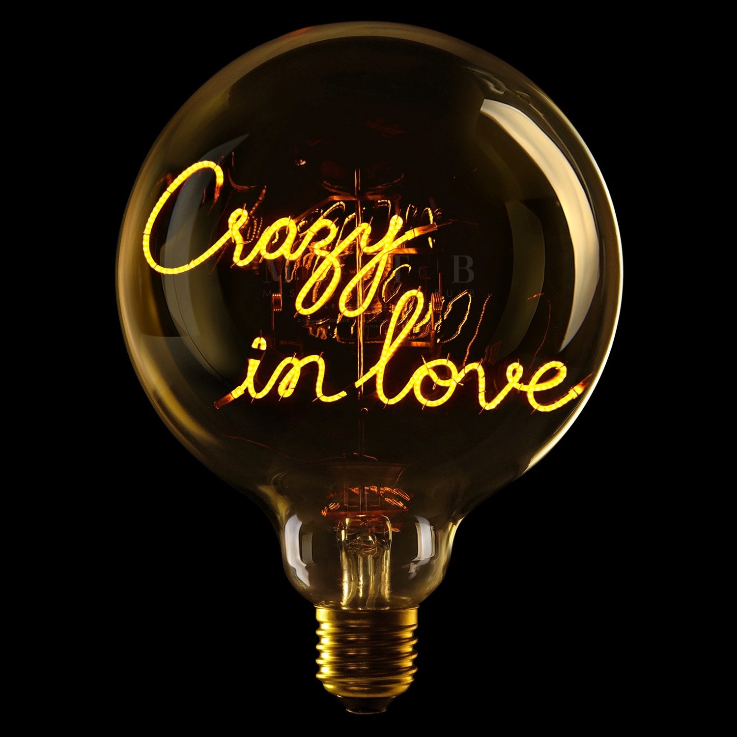 "Crazy in love" LED Deko-Glühbirne – Botschaftsleuchte