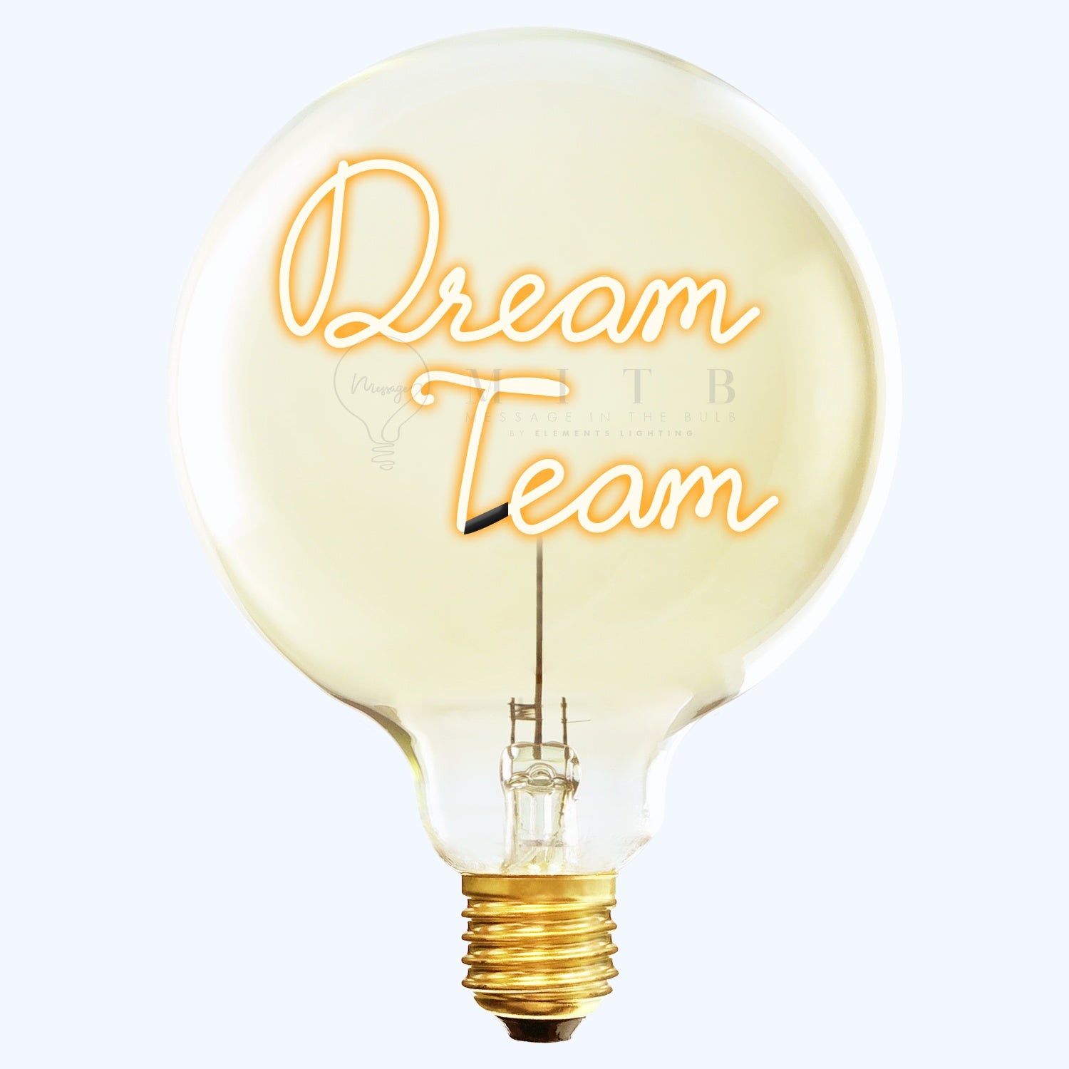 "Dream Team" LED Deko-Glühbirne – Botschaftsleuchte