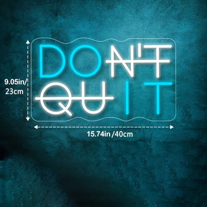 Don't Quit Do It LED Neon Schriftzug – USB Neon Sign – Perfekte Geschenkidee | TOM NEON