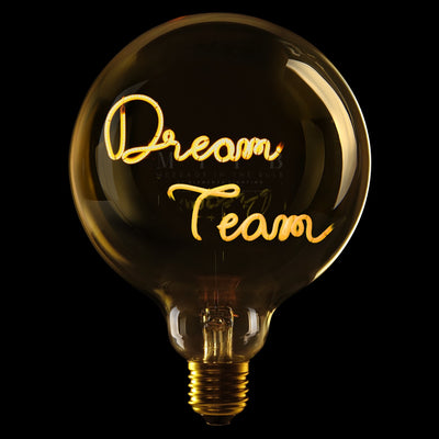 "Dream Team" LED Deko-Glühbirne – Botschaftsleuchte