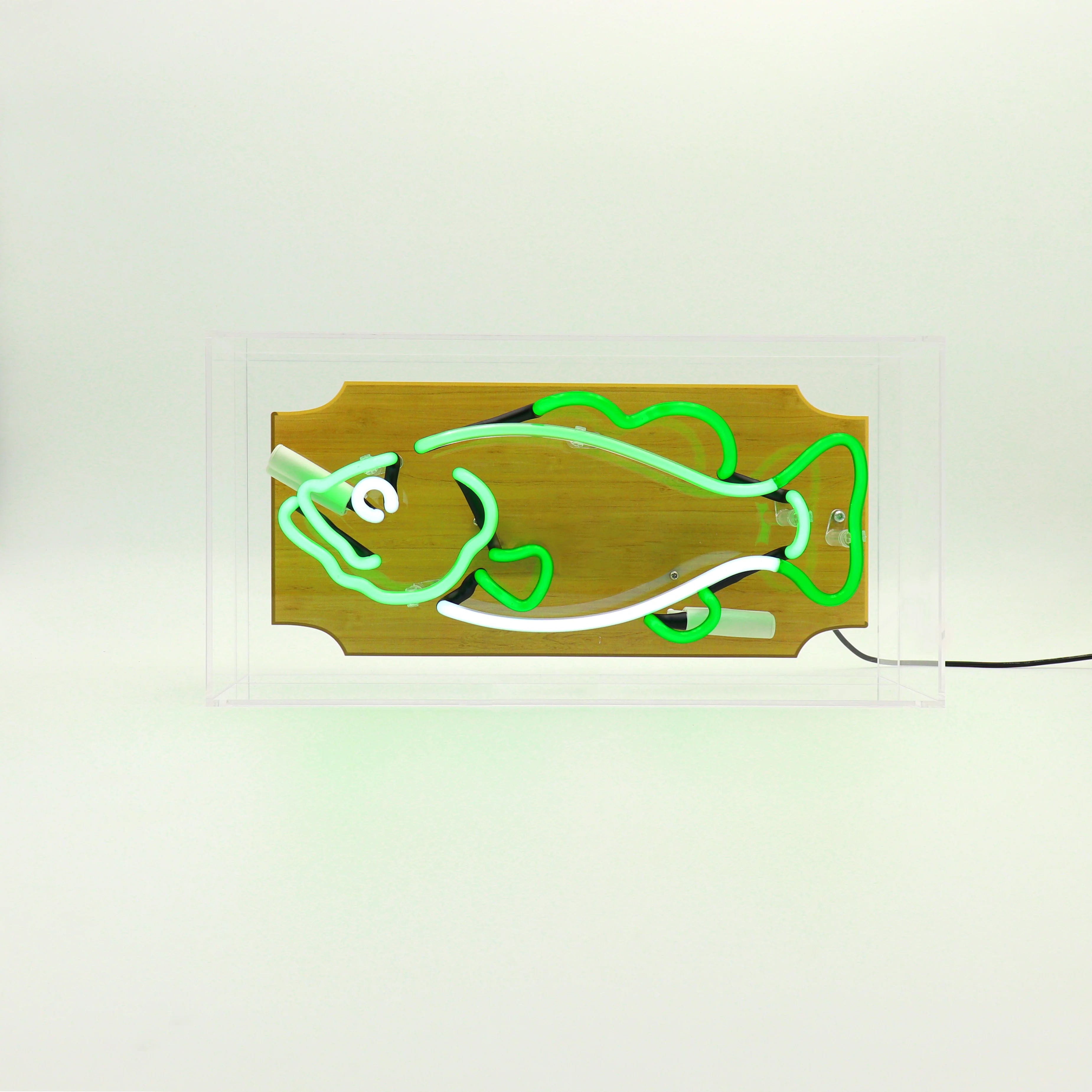 "Fisch Trophäe" Glas Neon Box