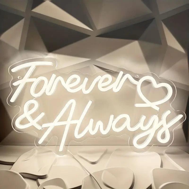 Forever & Always LED Neon lettering - USB Neon Sign - Perfect gift idea | Tom Neon