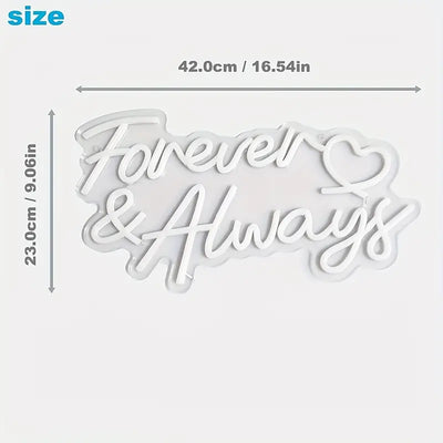 Forever & Always LED Neon Schriftzug – USB Neon Sign – Perfekte Geschenkidee | TOM NEON