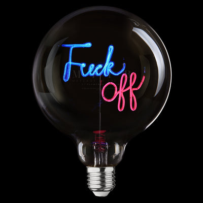 „F*ck Off“ Akku LED Deko-Glühbirne – Botschaftsleuchte