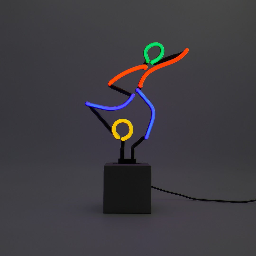 "Fußballspieler" Glas Stand-Neon