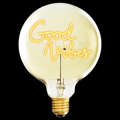 "Good Vibes" LED Deko-Glühbirne – Botschaftsleuchte
