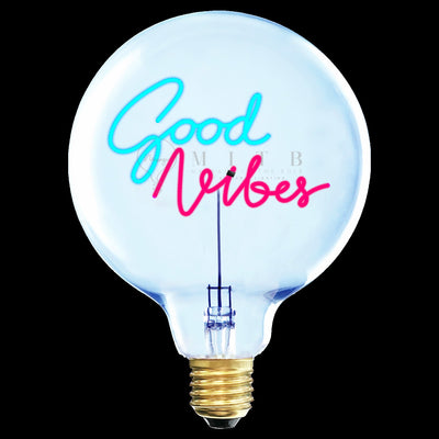 "Good Vibes" LED Deko-Glühbirne – Botschaftsleuchte
