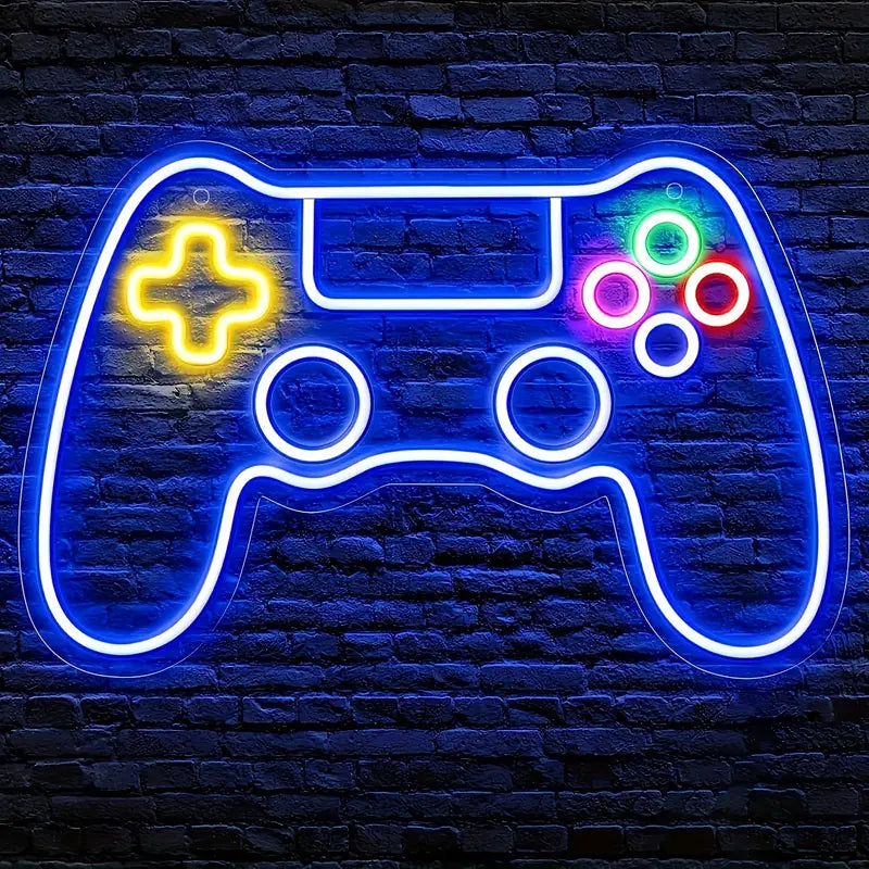 Gamer Controller LED Neon Schild – USB Neonschild Sign – Perfekte Geschenkidee für Gamer