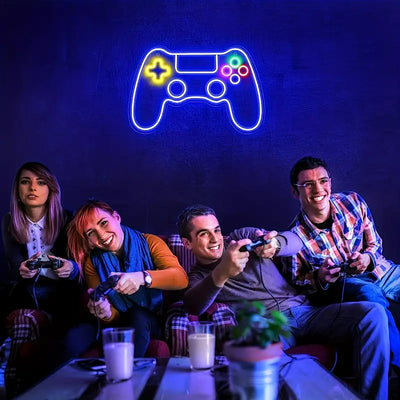 Gamer Controller LED Neon Schild – USB Neonschild Sign – Perfekte Geschenkidee für Gamer