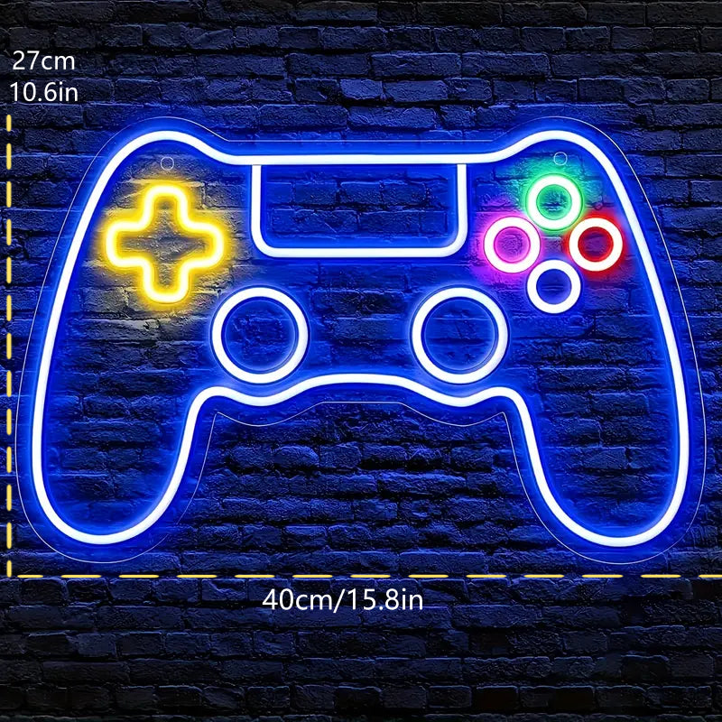 Gamer Controller LED Neon Schild – USB Neonschild Sign – Perfekte Geschenkidee für Gamer