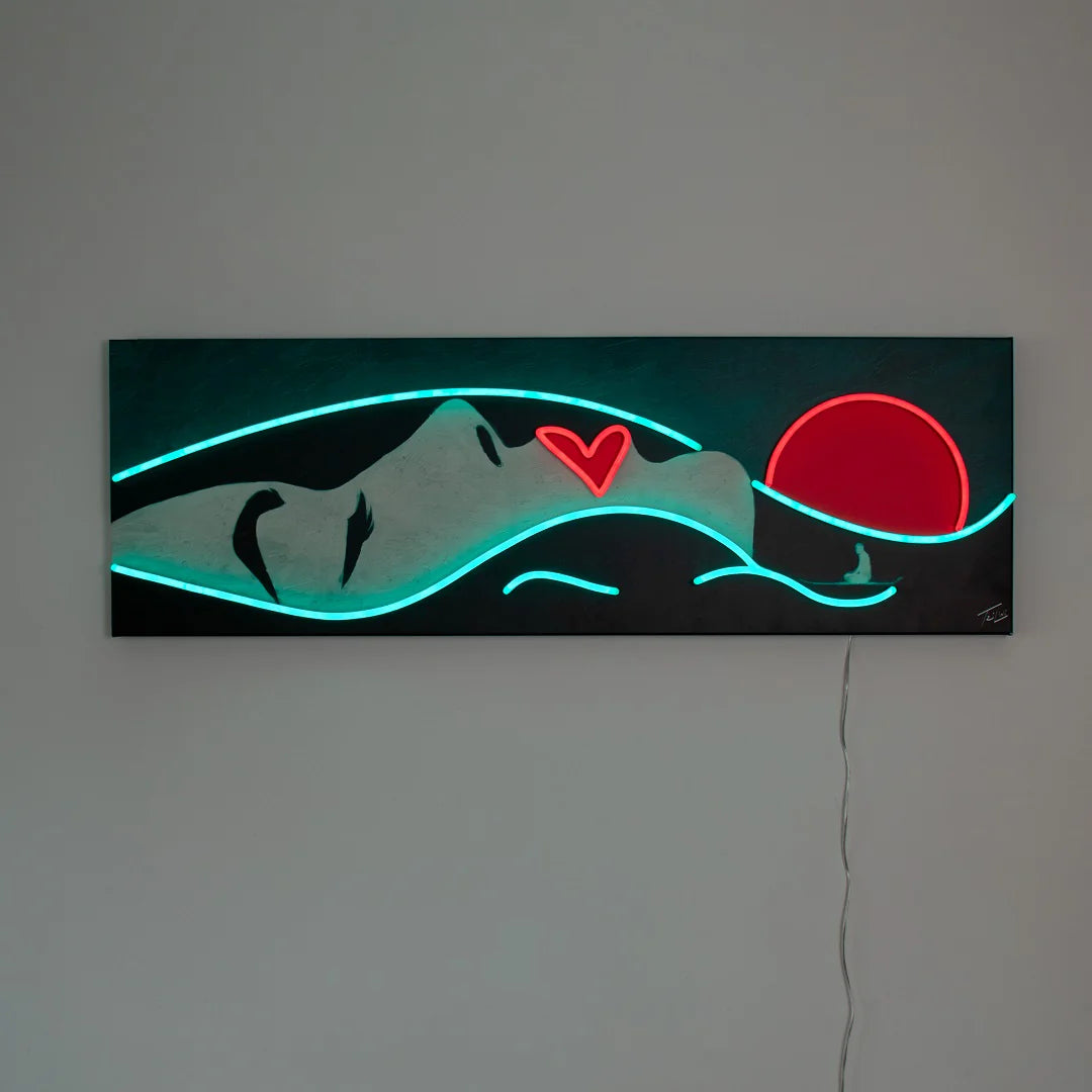 "Gesicht Landschaft" LED Neon Wandkunst