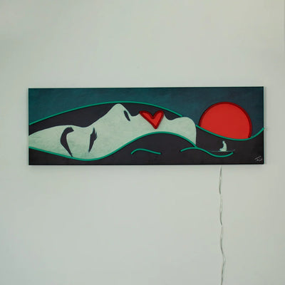 "Gesicht Landschaft" LED Neon Wandkunst