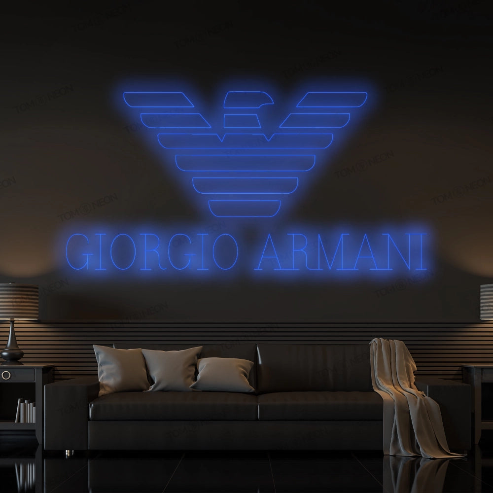 Giorgio Armani Logo Neon Schild - Luxus in 12 Farben