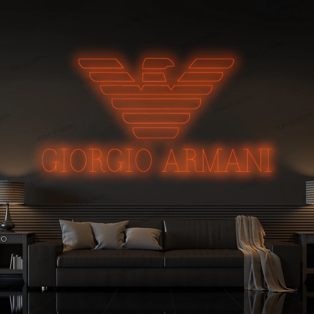 Giorgio Armani Logo Neon Schild - Luxus in 12 Farben