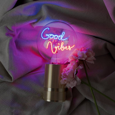 "Good Vibes" LED Deko-Glühbirne – Botschaftsleuchte
