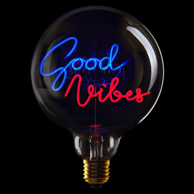"Good Vibes" LED Deko-Glühbirne – Botschaftsleuchte