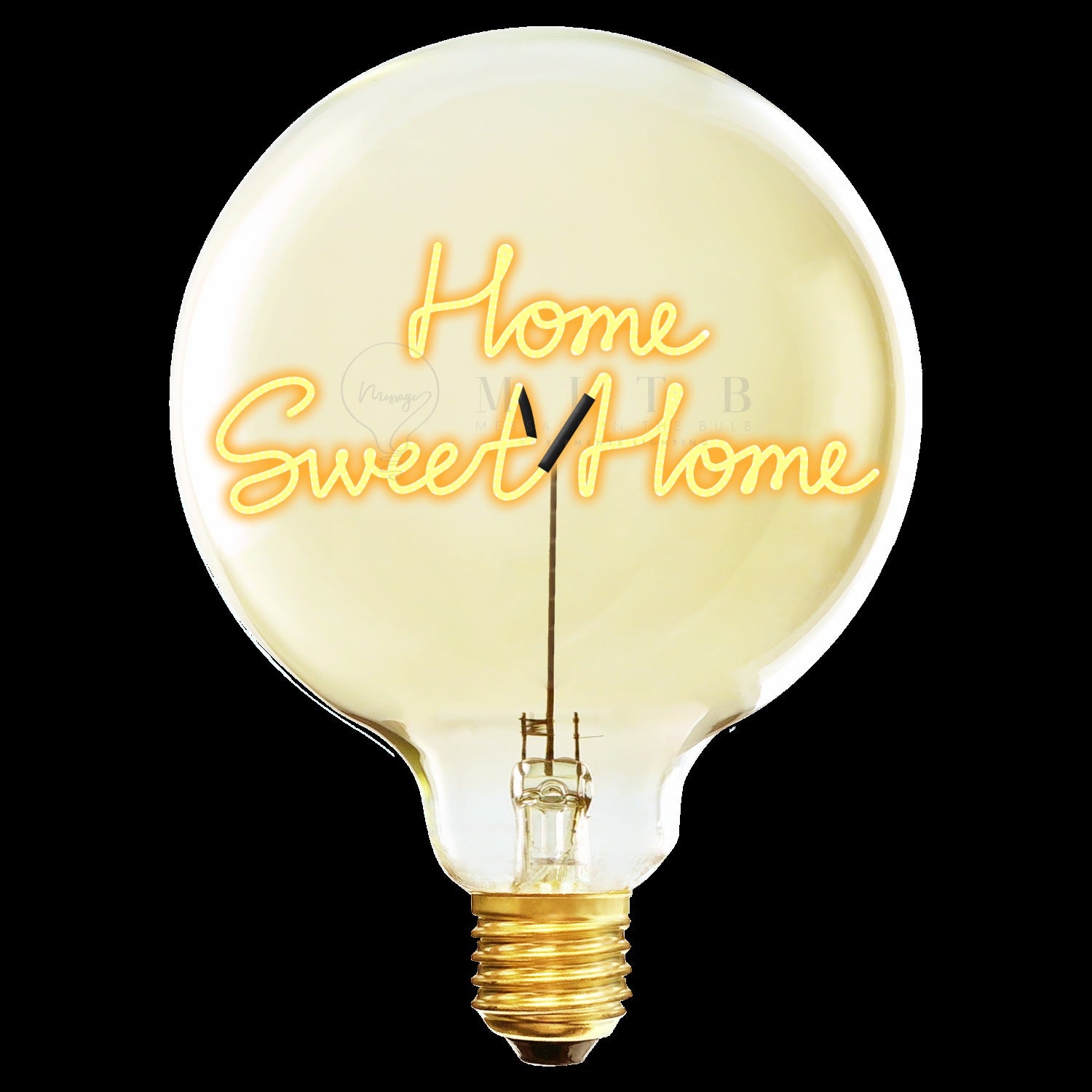 "Home Sweet Home" LED Deko-Glühbirne – Botschaftsleuchte