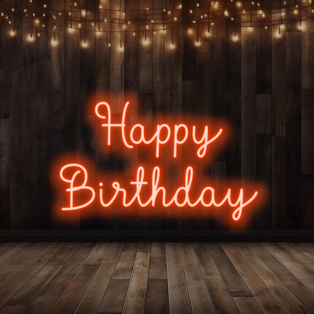 "Happy Birthday" LED Neon Sign Schriftzug