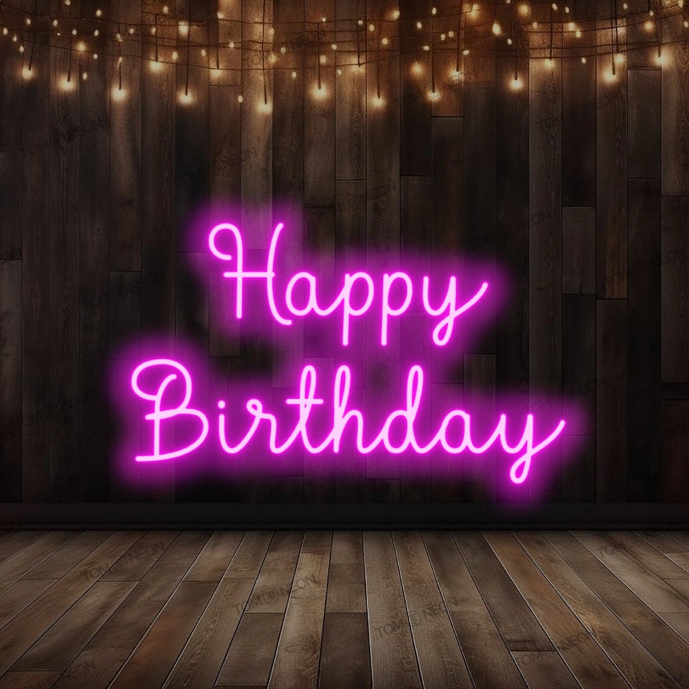 "Happy Birthday" Led Neon Sign lettering