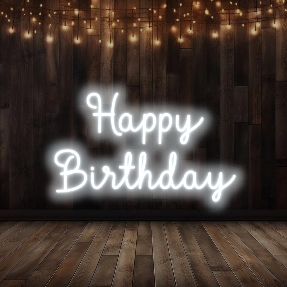 "Happy Birthday" LED Neon Sign Schriftzug