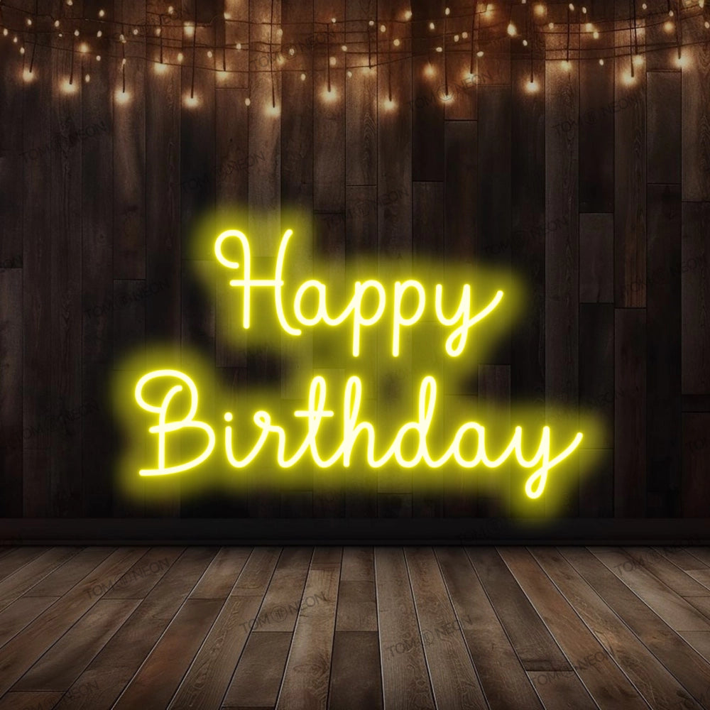 "Happy Birthday" LED Neon Sign Schriftzug