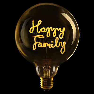 "Happy Family" LED Deko-Glühbirne – Botschaftsleuchte
