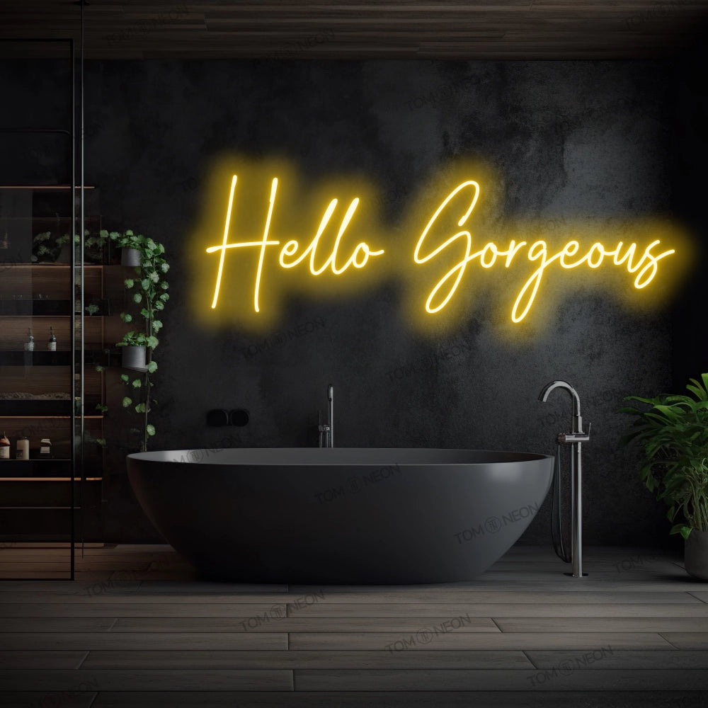 "Hello Gorgeous" Led Neon lettering sign