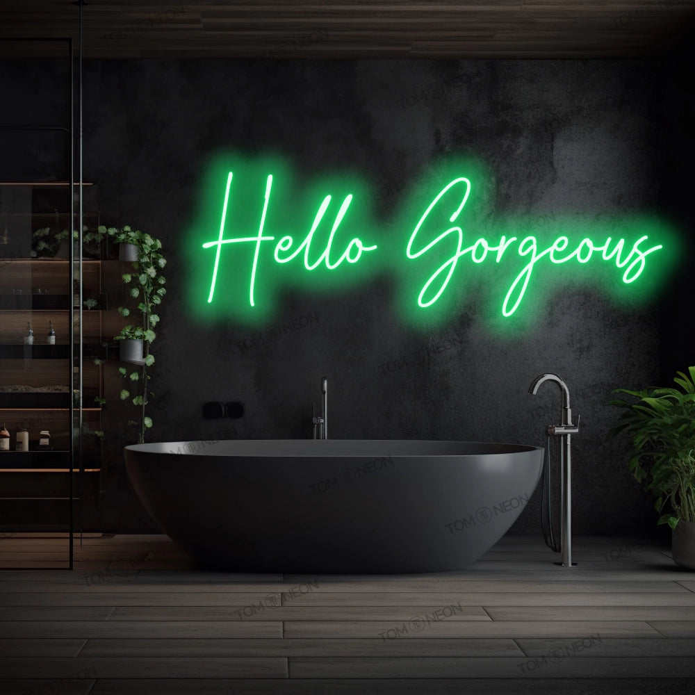 "Hello Gorgeous" Led Neon lettering sign