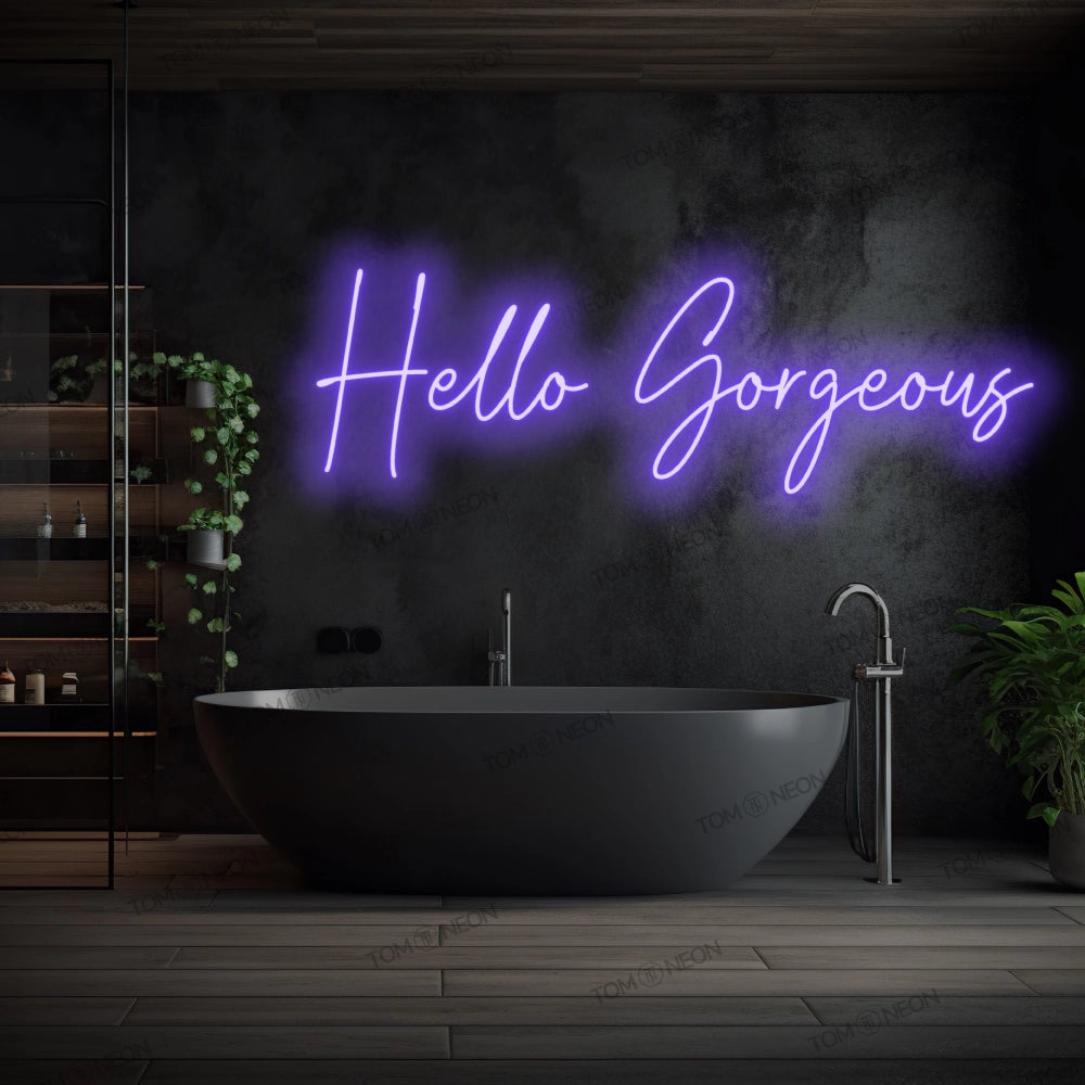 "Hello Gorgeous" Led Neon lettering sign