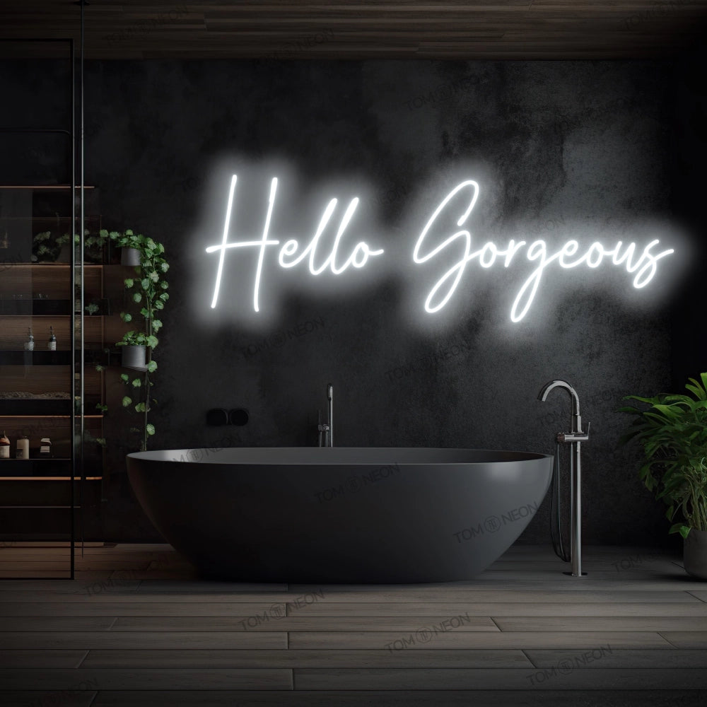 "Hello Gorgeous" Led Neon lettering sign