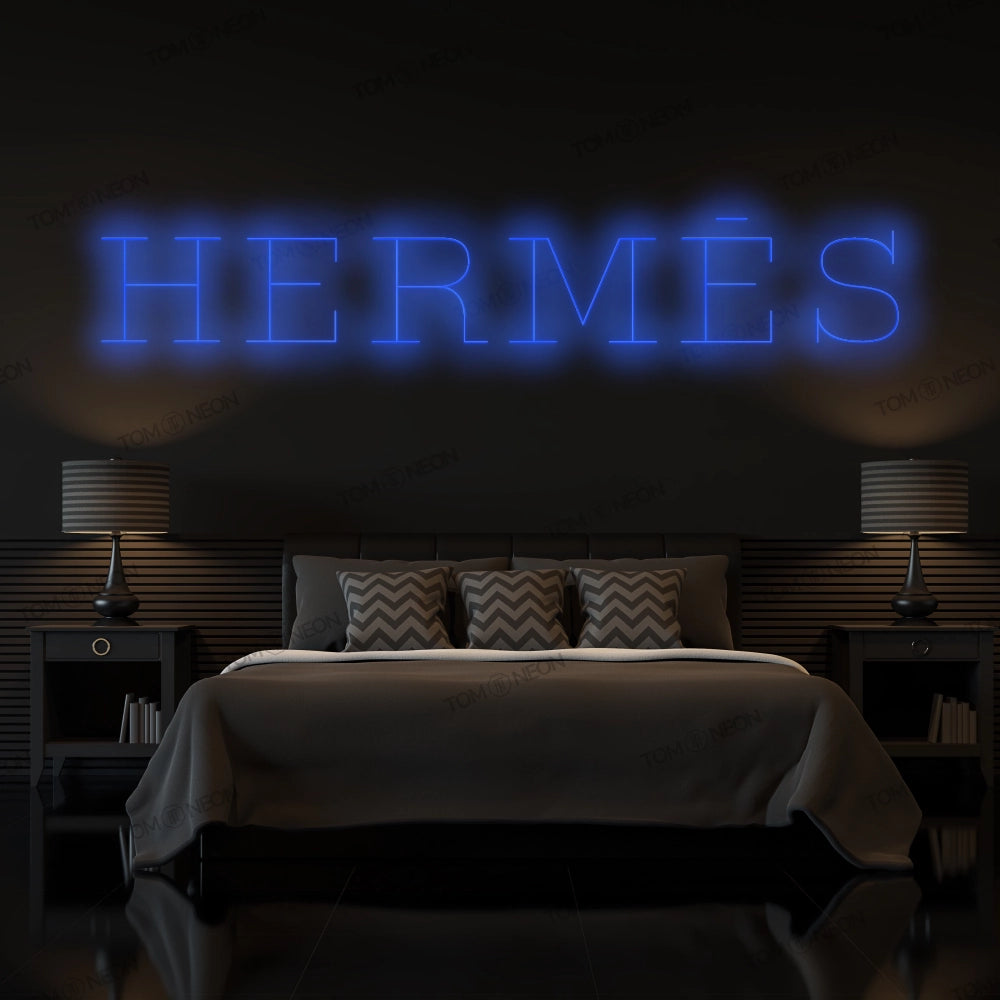 Hermès Logo Neon Schild - Zeitlose Eleganz für Ihren Wunschbereich