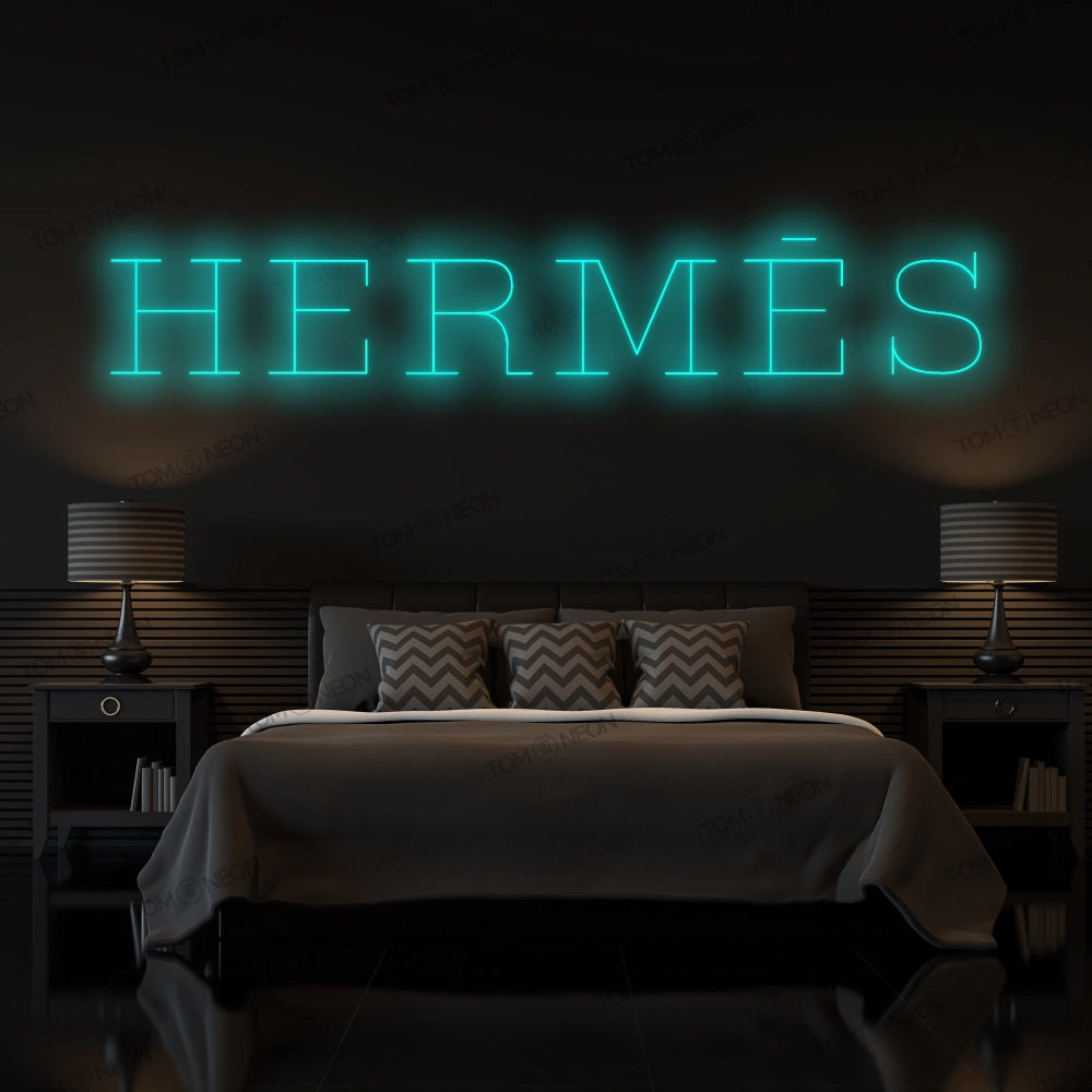 Hermès Logo Neon Schild - Zeitlose Eleganz für Ihren Wunschbereich