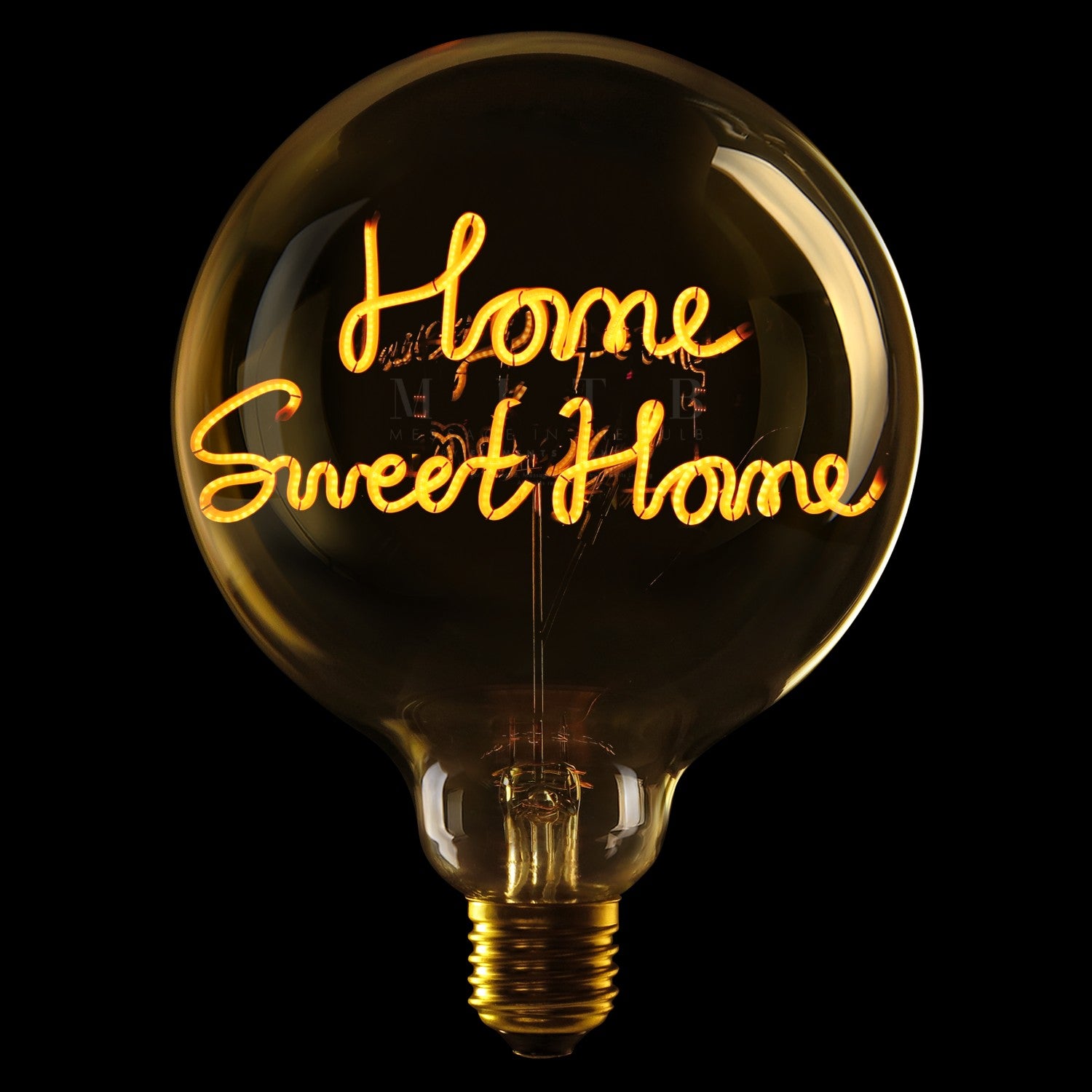 "Home Sweet Home" LED Deko-Glühbirne – Botschaftsleuchte