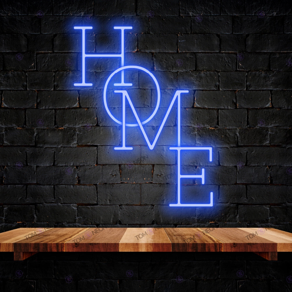 Home LED neon lettering sign - inviting LED neon shield | Tom Neon