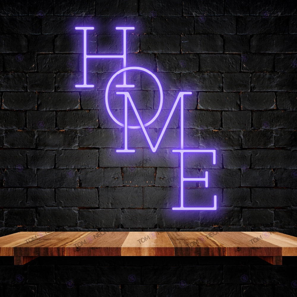 Home LED neon lettering sign - inviting LED neon shield | Tom Neon