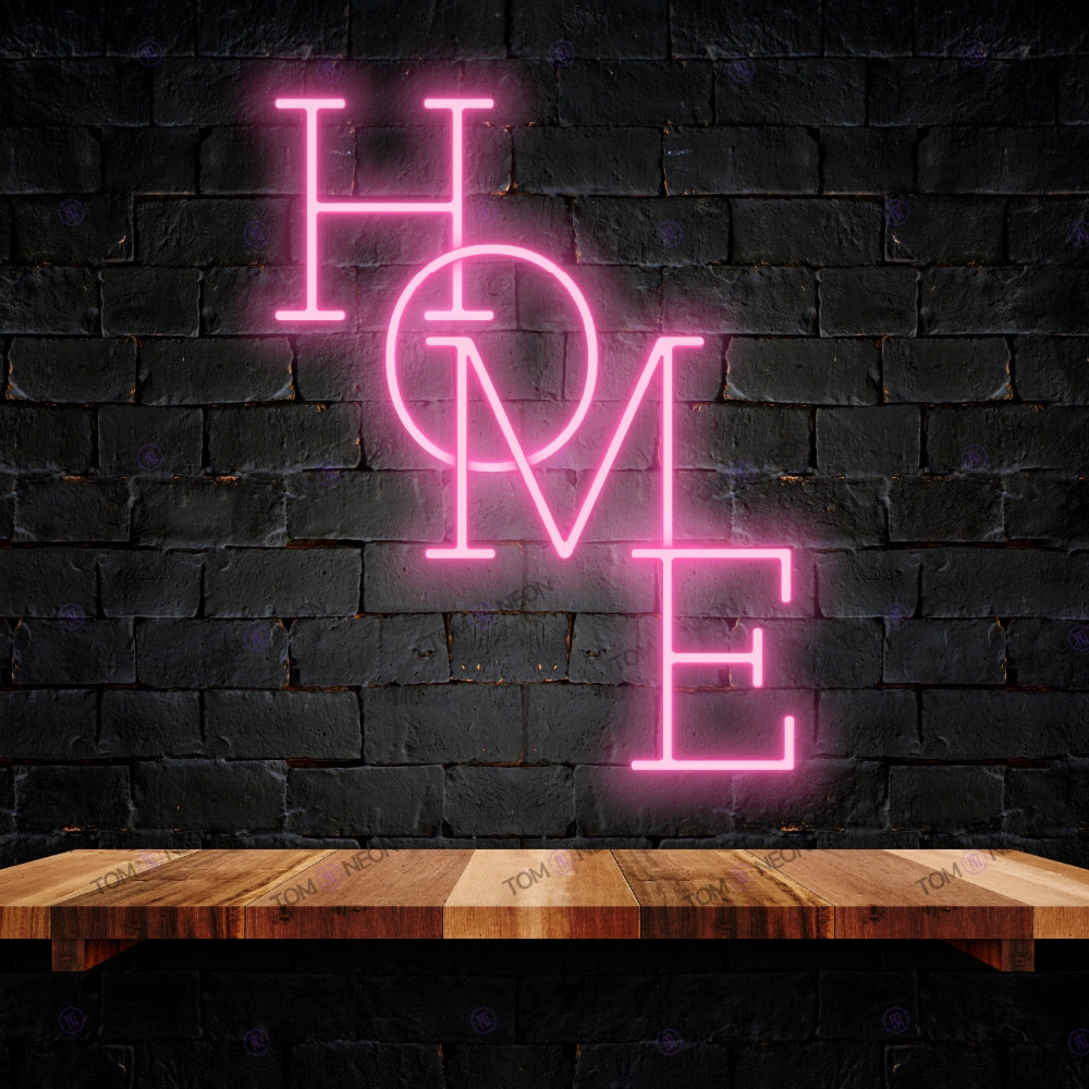 Home LED neon lettering sign - inviting LED neon shield | Tom Neon