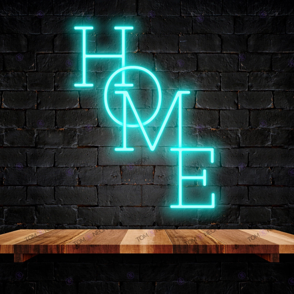 Home LED neon lettering sign - inviting LED neon shield | Tom Neon