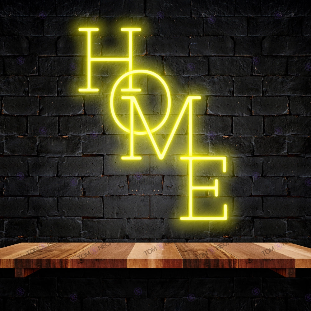 Home LED Neon Schriftzug Sign - Einladendes LED Neon Schild | TOM NEON