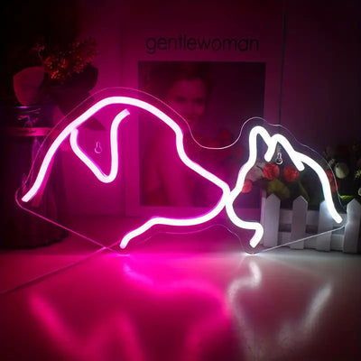 Hund & Katze LED Neon Sign – USB Neonschild – Perfekte Geschenkidee | TOM NEON