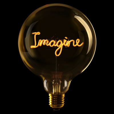 "Imagine" LED Deko-Glühbirne – Botschaftsleuchte