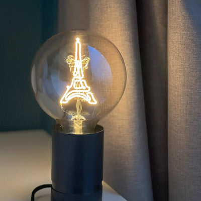 „Eiffelturm“ Kabel LED Deko-Glühbirne – Detailansicht