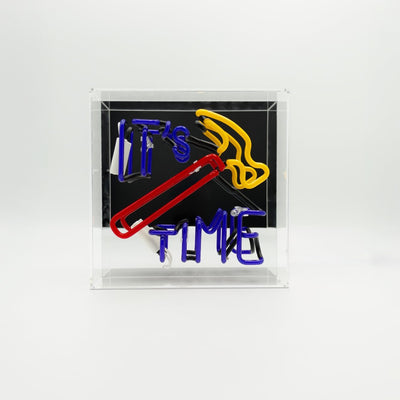 It's Hammer Time Glas Neon Box | Knallige Neon Dekoration für Macher & Kreative