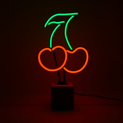 "Kirschen" Glas Stand-Neon
