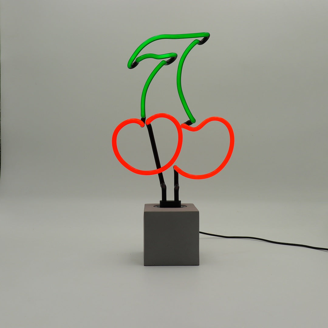 "Kirschen" Glas Stand-Neon